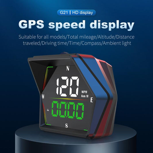 G21 Car HD Display GPS Speedometer Car OBD Meter Display Head-Up Display with Suction Cup Holder(Black) - Head Up Display System by buy2fix | Online Shopping UK | buy2fix