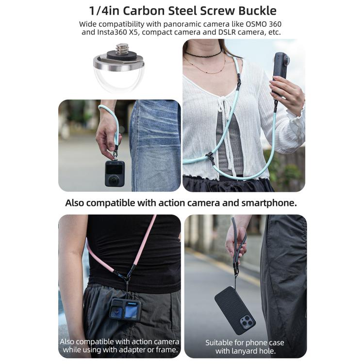 For DJI OSMO Pocket 3 Sunnylife Neck Crossbody Strap Hanging Sling Hands-free Anti-fall Rope 1/4 Screw Neck Lanyard Shoulder Strap(Blue) - Other Accessories by Sunnylife | Online Shopping UK | buy2fix