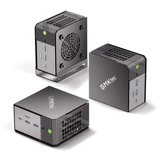 GMKtec EVO-X1 AI Mini PC, 64GB RAM + 1TB SSD, AMD Ryzen AI 9 HX 370, Radeon 890M, Oculink Port(EU Plug Black) - Barebone Mini PCs by GMKtec | Online Shopping UK | buy2fix