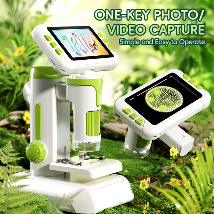 JJR/C P01 4.0 inch HD Color Screen 1600x Children Electron Microscope(Grey) - Digital Microscope by JJR/C | Online Shopping UK | buy2fix