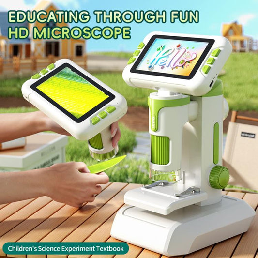 JJR/C P01 4.0 inch HD Color Screen 1600x Children Electron Microscope(Green) - Digital Microscope by JJR/C | Online Shopping UK | buy2fix