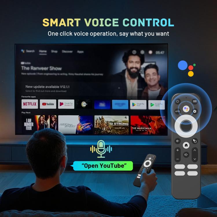 HK1 RBOX X50 Android 14 Smart TV Box with Remote Control, 4GB+32GB, Amlogic S905A Quad-Core(EU Plug) - Amlogic S905 by buy2fix | Online Shopping UK | buy2fix