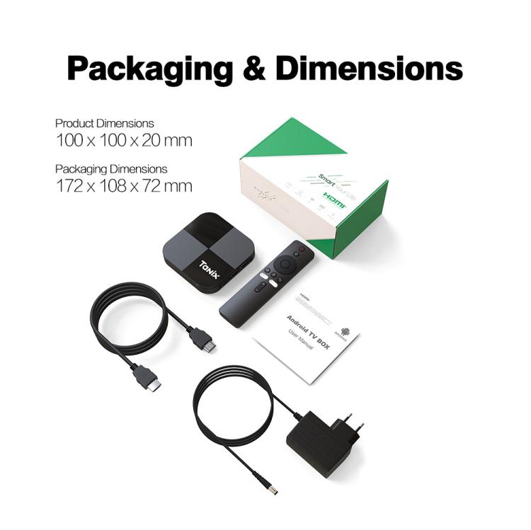 Tanix TX5 Plus Android 14 Smart TV Box with Remote Control, 2GB+16GB, Amlogic S905X5M Quad-Core(UK Plug) - Amlogic S905 by buy2fix | Online Shopping UK | buy2fix