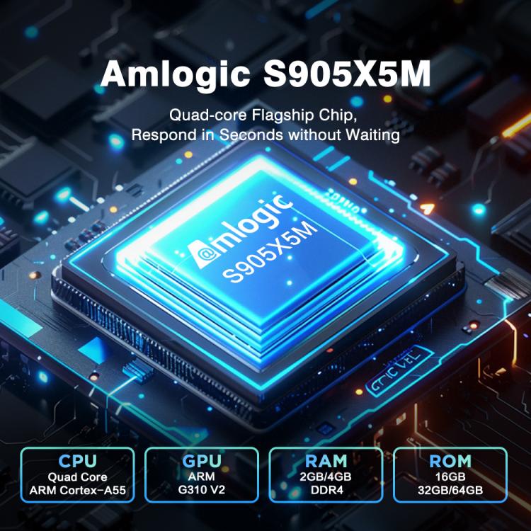 Tanix TX5 Plus Android 14 Smart TV Box with Remote Control, 2GB+16GB, Amlogic S905X5M Quad-Core(EU Plug) - Amlogic S905 by buy2fix | Online Shopping UK | buy2fix