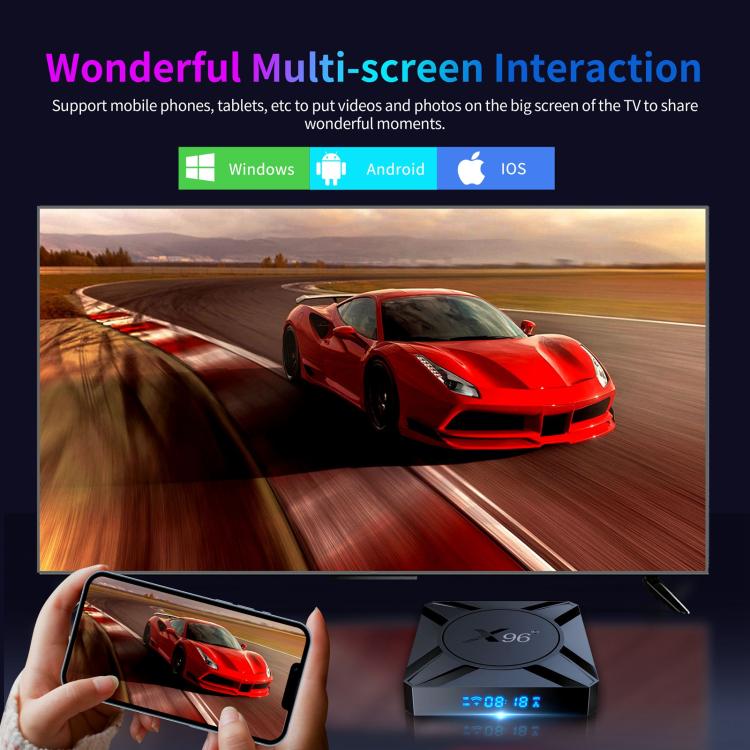 X96 M300 Android 14 Smart TV Box with Remote Control, 4GB+32GB, Amlogic S905X5M Quad-Core(EU Plug) - Amlogic S905 by buy2fix | Online Shopping UK | buy2fix