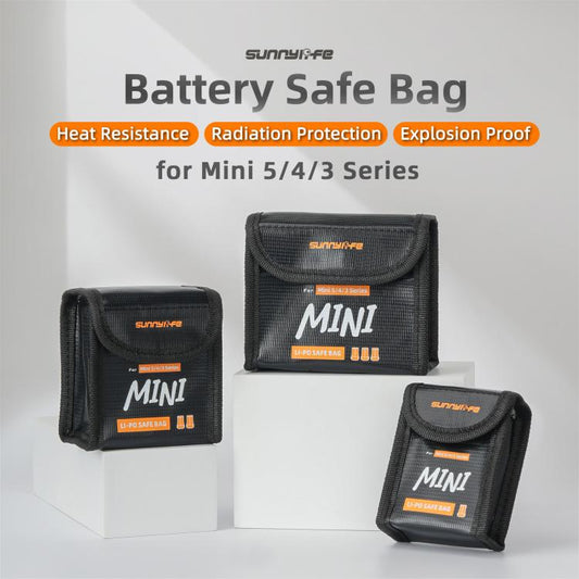 For DJI Mini 5 / 4 / 3 Series Sunnylife Battery Explosion-proof Safe Bag Protective Li-Po Safe Bag(For 2pcs Batteries) - Carry Cases & Bags by Sunnylife | Online Shopping UK | buy2fix