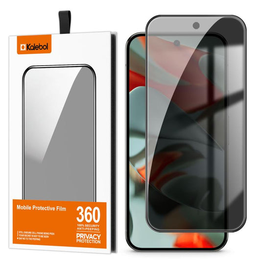 For Google Pixel 9 Pro XL Kalebol High-Aluminum Screen-Printed Full-Coverage Black-Border Privacy Tempered Glass Film - Google Tempered Glass by Kalebol | Online Shopping UK | buy2fix