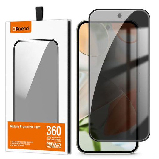 For Google Pixel 9 Kalebol High-Aluminum Screen-Printed Full-Coverage Black-Border Privacy Tempered Glass Film - Google Tempered Glass by Kalebol | Online Shopping UK | buy2fix