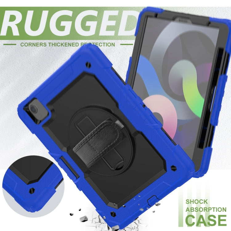 Shockproof Colorful Silicone + PC Protective Case with Holder & Shoulder Strap & Hand Strap & Pen Slot For iPad Air 2022 / 2020 10.9 (Blue) - iPad Air (2022) / (2020) 10.9 Cases by buy2fix | Online Shopping UK | buy2fix