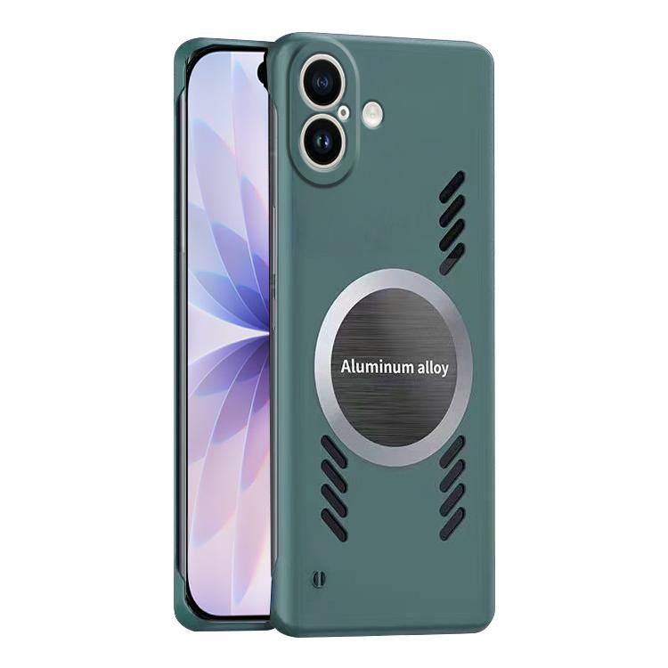 For iPhone 17 All-inclusive Lens Frameless Graphene Cooling Phone Case(Navy Blue) - iPhone 17 Cases by buy2fix | Online Shopping UK | buy2fix