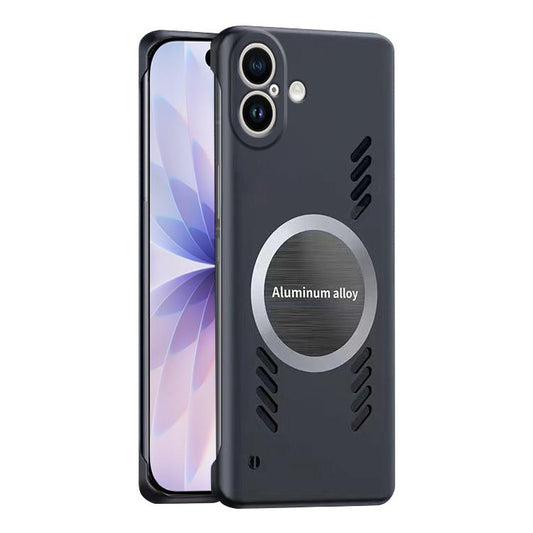 For iPhone 17 All-inclusive Lens Frameless Graphene Cooling Phone Case(Black) - iPhone 17 Cases by buy2fix | Online Shopping UK | buy2fix