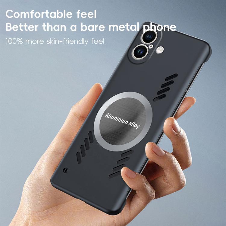 For iPhone 17 All-inclusive Lens Frameless Graphene Cooling Phone Case(Black) - iPhone 17 Cases by buy2fix | Online Shopping UK | buy2fix