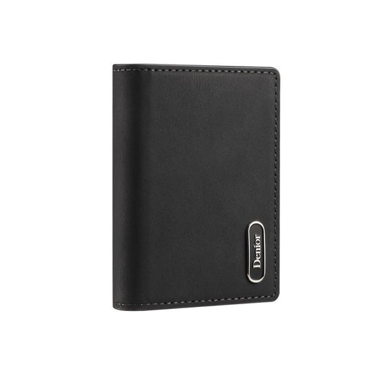 Denior V21 Skin Pleated MagSafe Card Box(Black) - Adhesive Card Holders by Denior | Online Shopping UK | buy2fix