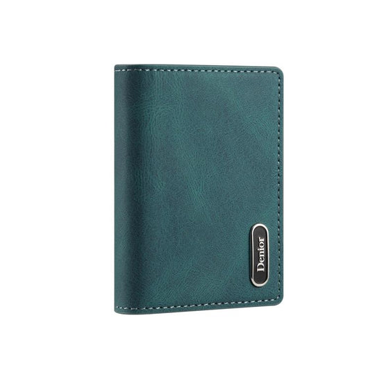 Denior V21 Skin Pleated MagSafe Card Box(Blue) - Adhesive Card Holders by Denior | Online Shopping UK | buy2fix