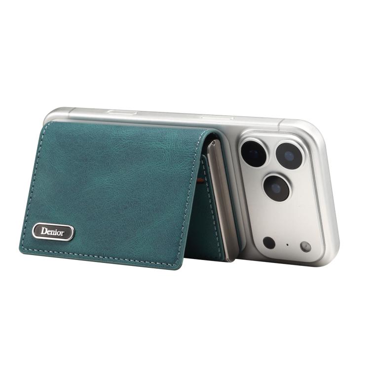 Denior V21 Skin Pleated MagSafe Card Box(Blue) - Adhesive Card Holders by Denior | Online Shopping UK | buy2fix