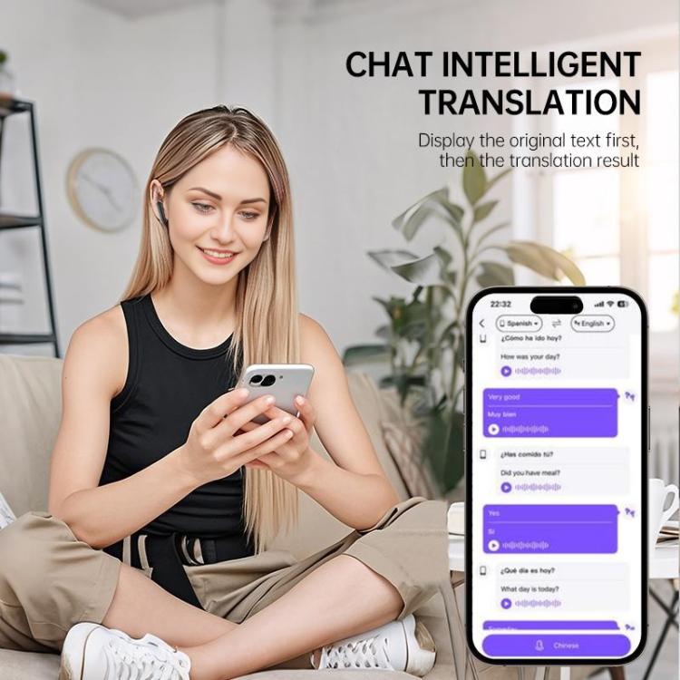 JM19 Touchscreen Color Screen ANC Active Noise Reduction Wireless Bluetooth Earphone with Translator(White) - TWS Earphone by buy2fix | Online Shopping UK | buy2fix