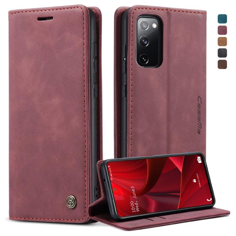 For Samsung Galaxy S20 FE CaseMe 013 Multifunctional Horizontal Flip Leather Case with Holder & Card Slot & Wallet(Wine Red) - Galaxy S20 FE Cases by CaseMe | Online Shopping UK | buy2fix
