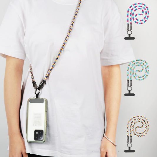 120cm 240W Type-C to Type-C Data Charging Cable Crossbody Phone Lanyard(Colorful) - Lanyards & Wrist Straps by buy2fix | Online Shopping UK | buy2fix