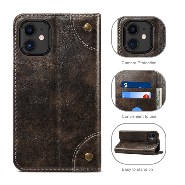 For iPhone 12 Pro Max Baroque Simple Horizontal Flip Leather Case with Holder & Card Slots & Wallet(Black) - iPhone 12 Pro Max Cases by buy2fix | Online Shopping UK | buy2fix