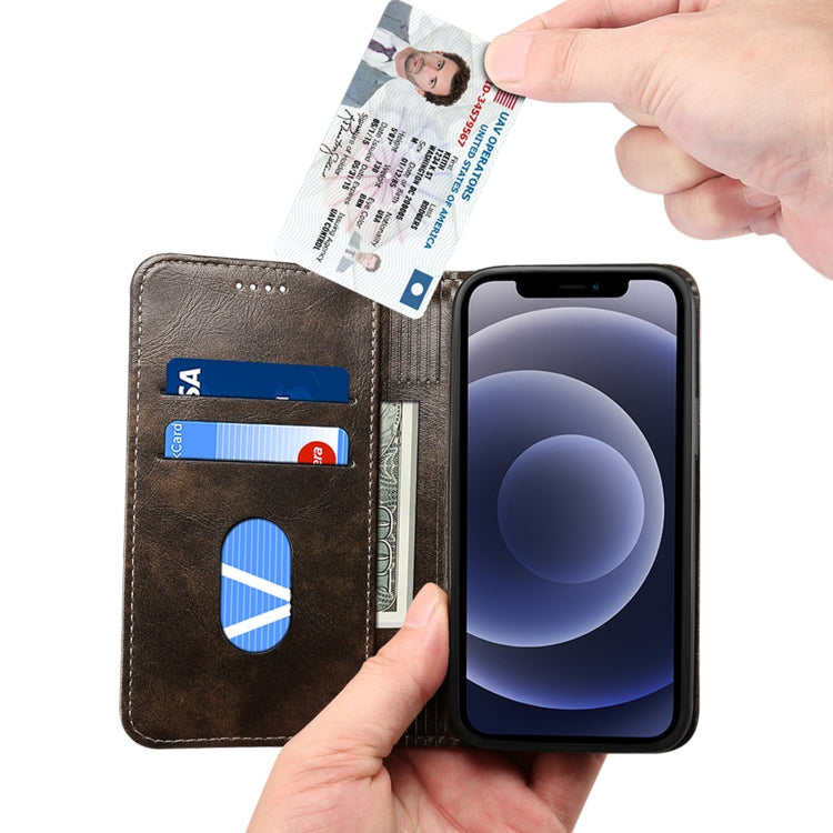 For iPhone 12 Pro Max Baroque Simple Horizontal Flip Leather Case with Holder & Card Slots & Wallet(Black) - iPhone 12 Pro Max Cases by buy2fix | Online Shopping UK | buy2fix