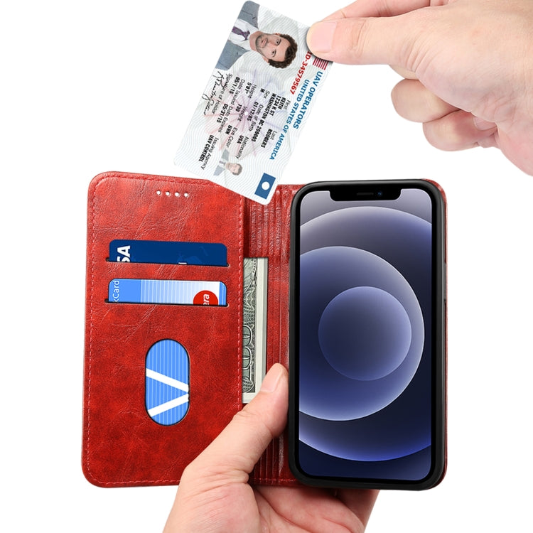 For iPhone 12 Pro Max Baroque Simple Horizontal Flip Leather Case with Holder & Card Slots & Wallet(Red) - iPhone 12 Pro Max Cases by buy2fix | Online Shopping UK | buy2fix