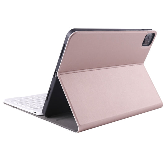 A098B TPU Detachable Ultra-thin Bluetooth Keyboard Tablet Case for iPad Air 11 2024 / 2025 / Air 4 10.9 inch 2020, with Stand & Pen Slot(Rose Gold) by buy2fix