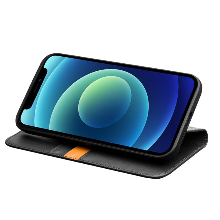 For iPhone 12 / 12 Pro QIALINO Business Horizontal Flip Leather Case with Holder & Card Slots & Wallet(Black) by QIALINO