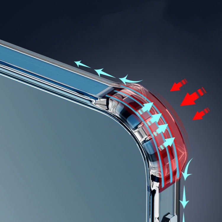 For iPhone 12 / 12 Pro Magsafe Case Clear Four-corner Airbag Shockproof Case with Magnetic(Transparent) by buy2fix