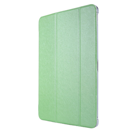 Silk Texture Flip Magnetic PU Leather Smart Case with Three-folding Holder For iPad Air 11 2024 / Air 2022 / 2020 10.9(Green) by buy2fix