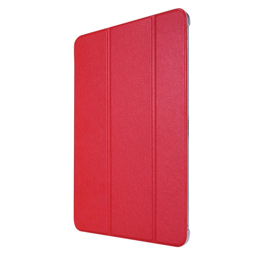 Silk Texture Flip Magnetic PU Leather Smart Case with Three-folding Holder For iPad Air 11 2024 / Air 2022 / 2020 10.9(Red) by buy2fix