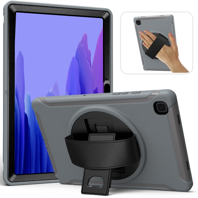 For Samsung Galaxy Tab A7 (2020) T500/T505 360 Degree Rotation PC + TPU Protective Case with Holder & Hand-strap & Pen Slot(Grey) - Other Galaxy Tab PC by buy2fix | Online Shopping UK | buy2fix