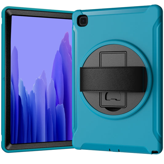 For Samsung Galaxy Tab A7 (2020) T500/T505 360 Degree Rotation PC + TPU Protective Case with Holder & Hand-strap & Pen Slot(Light Blue) - Other Galaxy Tab PC by buy2fix | Online Shopping UK | buy2fix