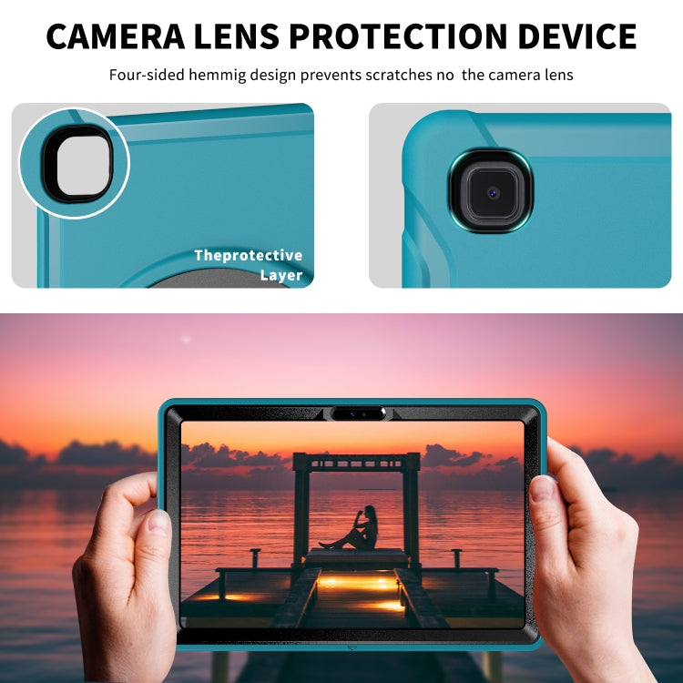 For Samsung Galaxy Tab A7 (2020) T500/T505 360 Degree Rotation PC + TPU Protective Case with Holder & Hand-strap & Pen Slot(Light Blue) - Other Galaxy Tab PC by buy2fix | Online Shopping UK | buy2fix