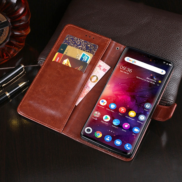 For TCL 10 Pro idewei Crazy Horse Texture Horizontal Flip Leather Case with Holder & Card Slots & Wallet(White) - TCL by idewei | Online Shopping UK | buy2fix