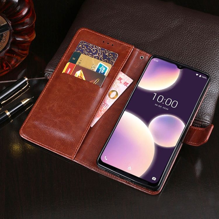 For Wiko View4 Lite idewei Crazy Horse Texture Horizontal Flip Leather Case with Holder & Card Slots & Wallet(Black) - More Brand by idewei | Online Shopping UK | buy2fix