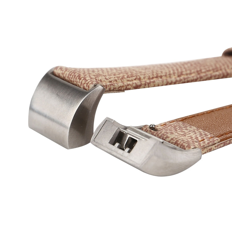 For Fitbit Charge 2 Cowboy Texture Leather Watch Band(Pink) by buy2fix