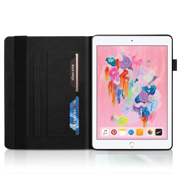 Life Tree Series Horizontal Flip Leather Case with Holder & Card Slots & Pen Slot & Sleep / Wake-up Function For iPad 9.7 (2018) / (2017)(Black) - iPad Pro 9.7 inch Cases by buy2fix | Online Shopping UK | buy2fix