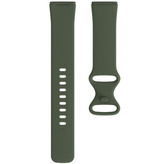 For Fitbit Versa 3 / Sense Silicone Watch Band, Size: S(Dark Green) by buy2fix