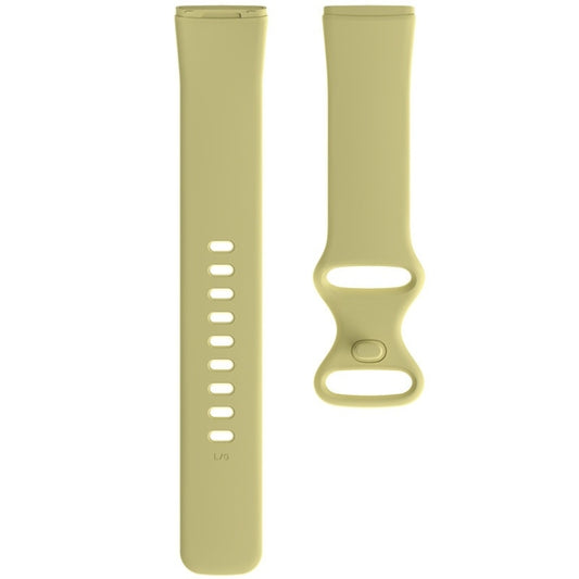 For Fitbit Versa 3 / Sense Silicone Watch Band, Size: S(Creamy Yellow) by buy2fix
