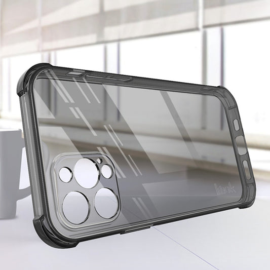 For iPhone 12 Pro IMAK All Coverage Shockproof Airbag TPU Case (Transparent Black) by imak