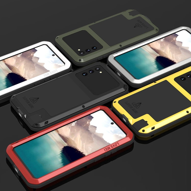 For Samsung Galaxy Note 20 LOVE MEI Metal Shockproof Waterproof Dustproof Protective Case without Glass(Yellow) by LOVE MEI