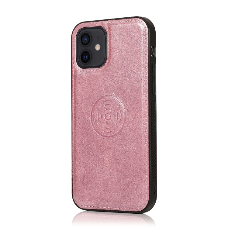 For iPhone 12 mini Multiple Card Slots Detachable Magnetic Horizontal Flip Leather Case with Card Slots & Holder & Wallet (Rose Gold) - iPhone 12 mini Cases by buy2fix | Online Shopping UK | buy2fix