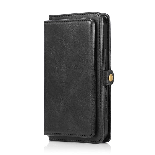 For iPhone 12 / 12 Pro Multiple Card Slots Detachable Magnetic Horizontal Flip Leather Case with Card Slots & Holder & Wallet(Black) - iPhone 12 / 12 Pro Cases by buy2fix | Online Shopping UK | buy2fix