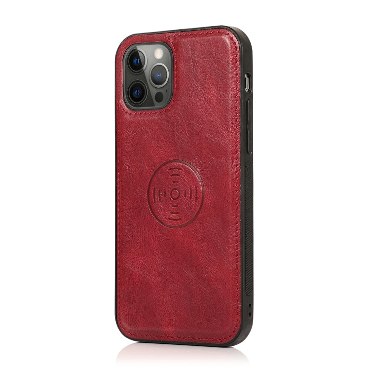 For iPhone 12 Pro Max Multiple Card Slots Detachable Magnetic Horizontal Flip Leather Case with Card Slots & Holder & Wallet(Red) - iPhone 12 Pro Max Cases by buy2fix | Online Shopping UK | buy2fix