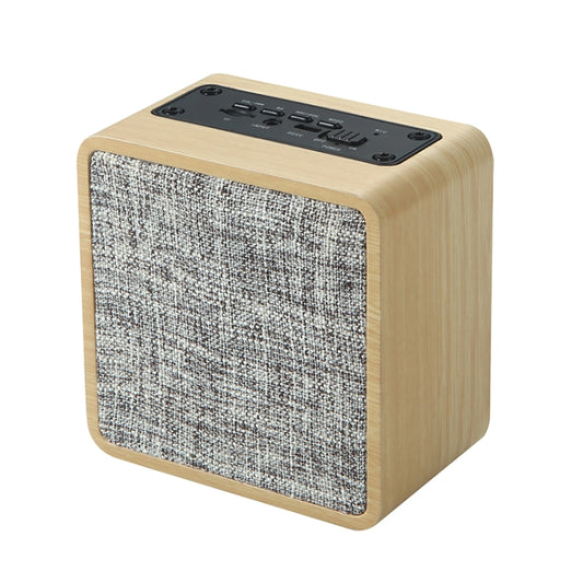Q4 Wooden Fabric Bluetooth Speaker, Support TF Card & 3.5mm AUX(Yellow) - Desktop Speaker by buy2fix | Online Shopping UK | buy2fix