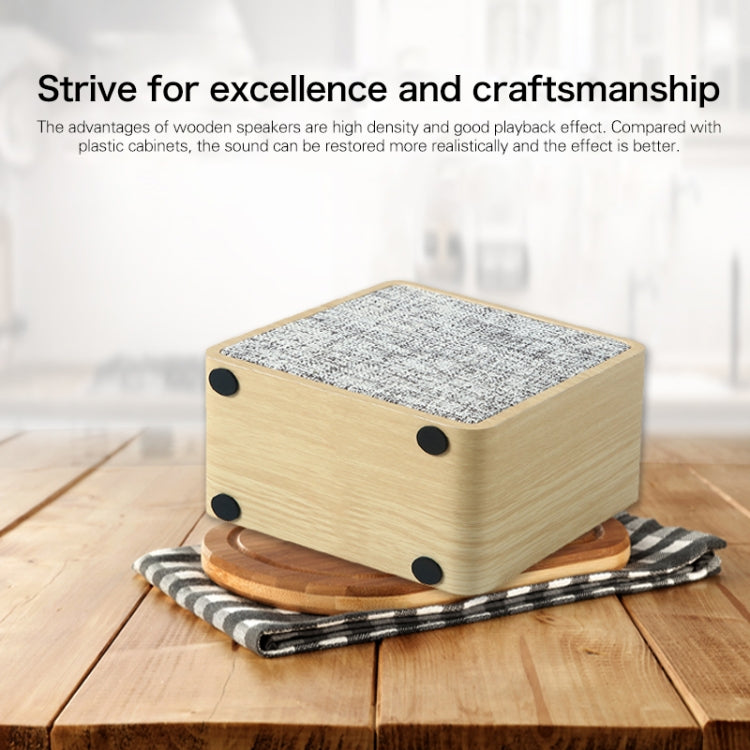 Q4 Wooden Fabric Bluetooth Speaker, Support TF Card & 3.5mm AUX(Red) - Desktop Speaker by buy2fix | Online Shopping UK | buy2fix