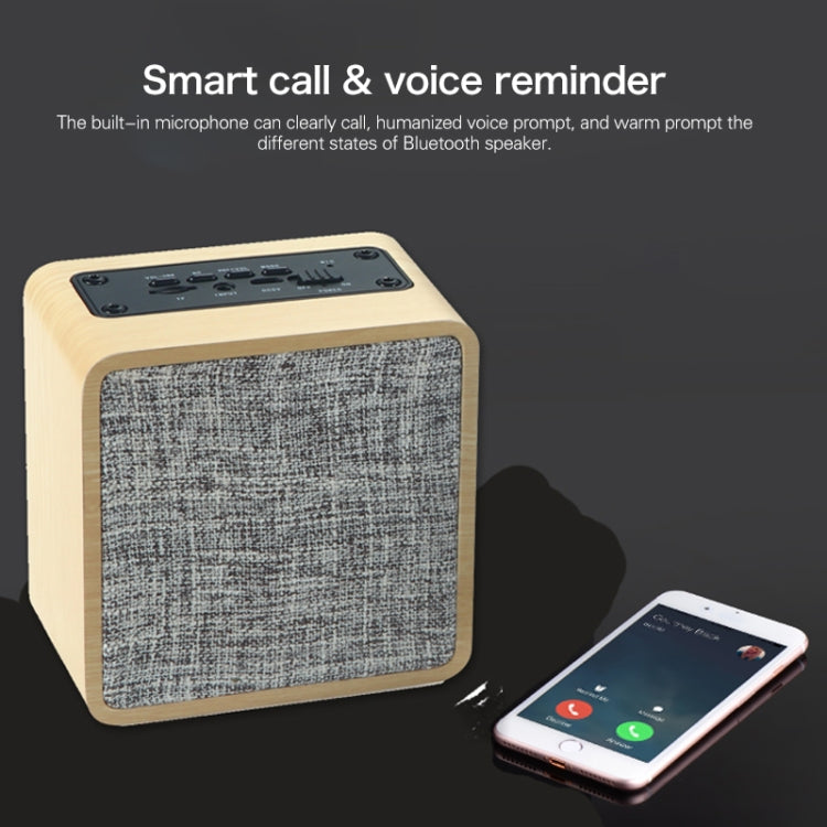 Q4 Wooden Fabric Bluetooth Speaker, Support TF Card & 3.5mm AUX(Red) - Desktop Speaker by buy2fix | Online Shopping UK | buy2fix