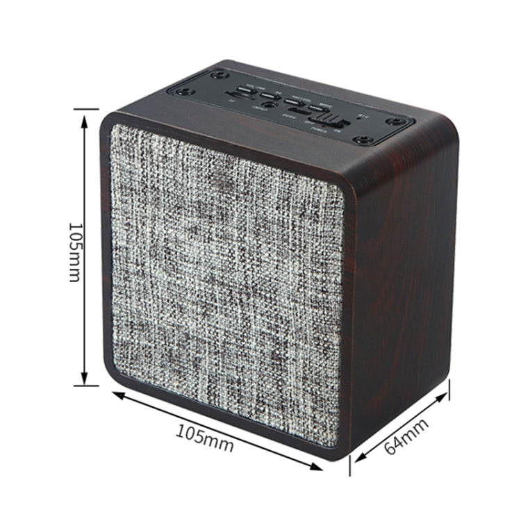 Q4 Wooden Fabric Bluetooth Speaker, Support TF Card & 3.5mm AUX(Yellow) - Desktop Speaker by buy2fix | Online Shopping UK | buy2fix