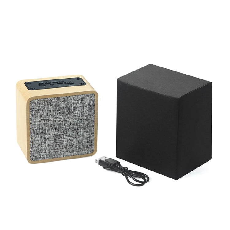 Q4 Wooden Fabric Bluetooth Speaker, Support TF Card & 3.5mm AUX(Red) - Desktop Speaker by buy2fix | Online Shopping UK | buy2fix