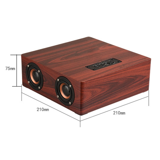 Q5 Wooden Bluetooth Speaker, Support TF Card & 3.5mm AUX(Red Wood) - Desktop Speaker by buy2fix | Online Shopping UK | buy2fix